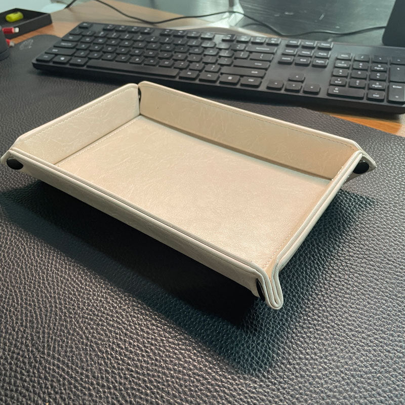 Stylische Leder Organizer Tray Brehn