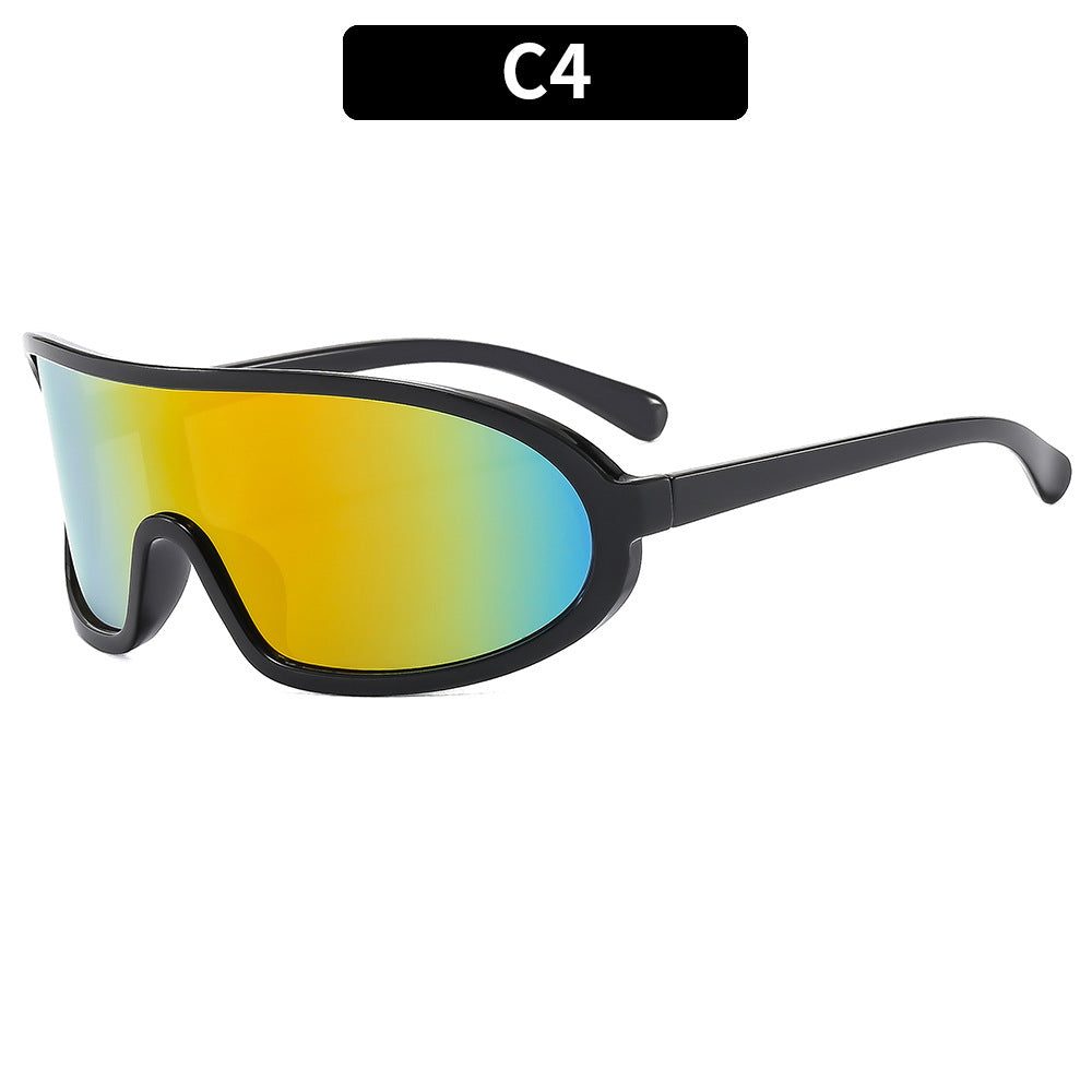 Sportliche Übergroße Schild Sonnenbrille