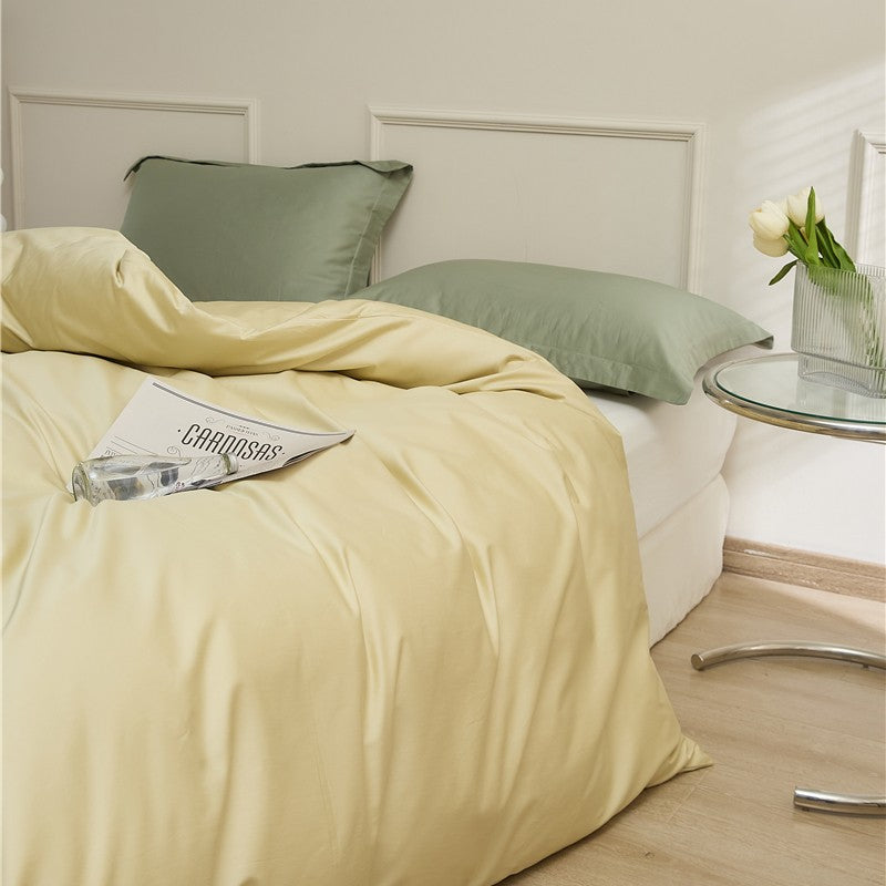 Baumwoll‑Renforcé Duvetbezug mit Soft‑Touch‑Finish und verdecktem Reißverschluss