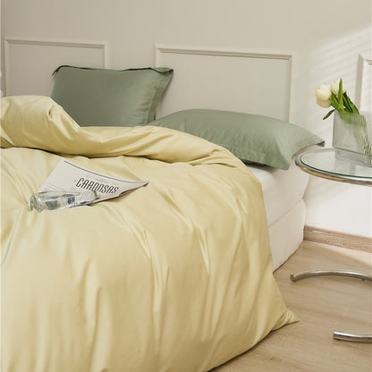 Baumwoll‑Renforcé Duvetbezug mit Soft‑Touch‑Finish und verdecktem Reißverschluss
