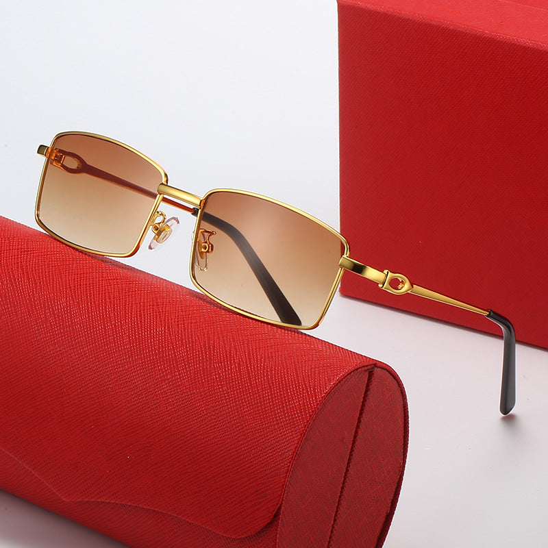 Damen elegante Halbrahmenbrille mit feinem Metallgestell Brehn