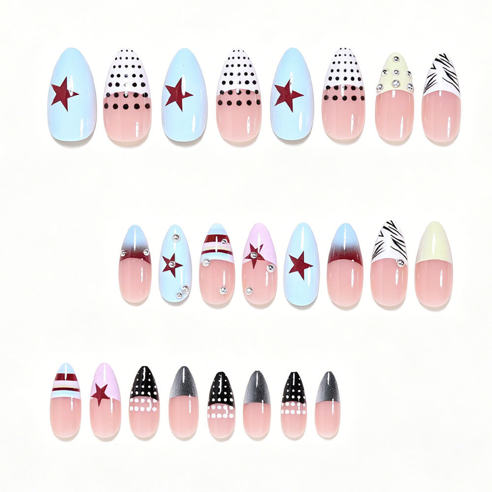 Künstlerische Stiletto Press-On Nagelkunst Kollektion Brehn