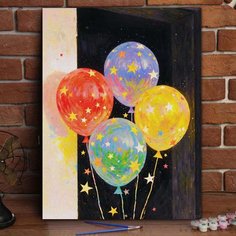 Buntes Ballon-Themen-Leinwandkunst-Druck Brehn