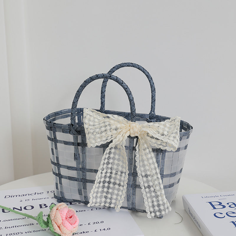 Damen Florale Korbtasche mit Spitze Brehn
