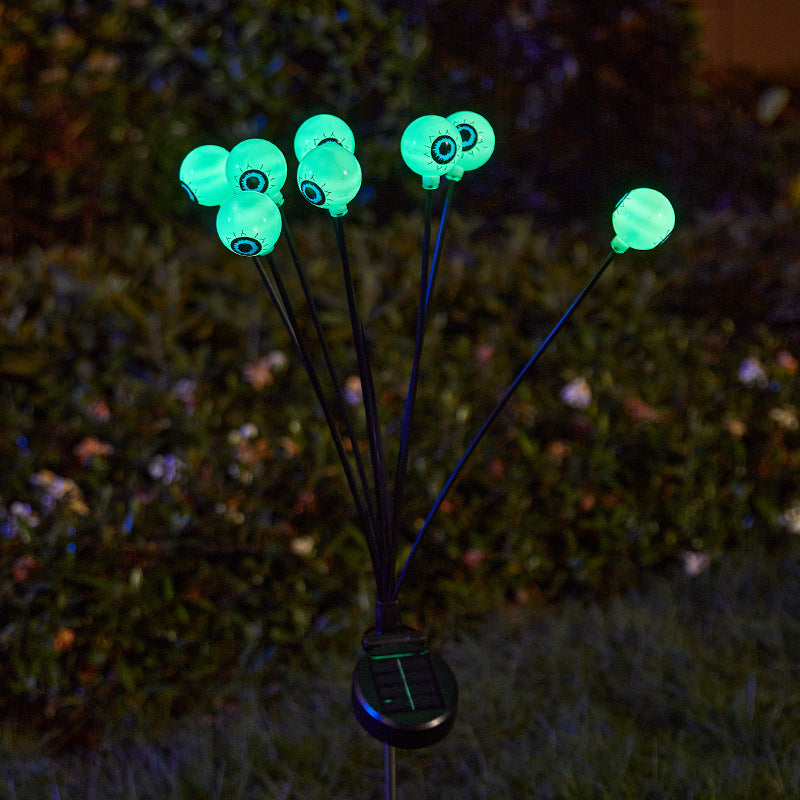 Gruselige Gartenlichter mit Augen-Motiv Brehn
