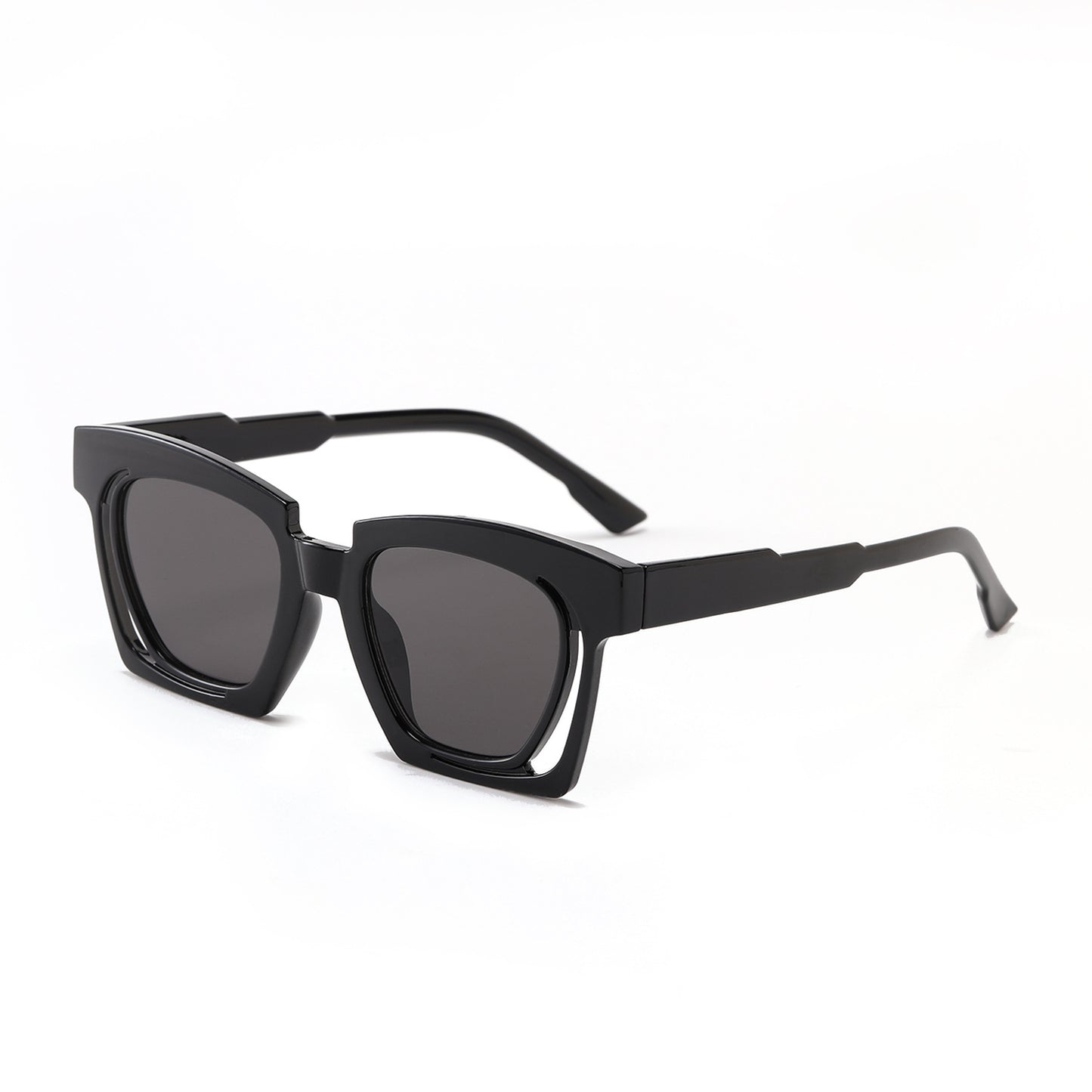 Damen trendige geometrische Sonnenbrille mit stilvollem, quadratischem Rahmen Brehn