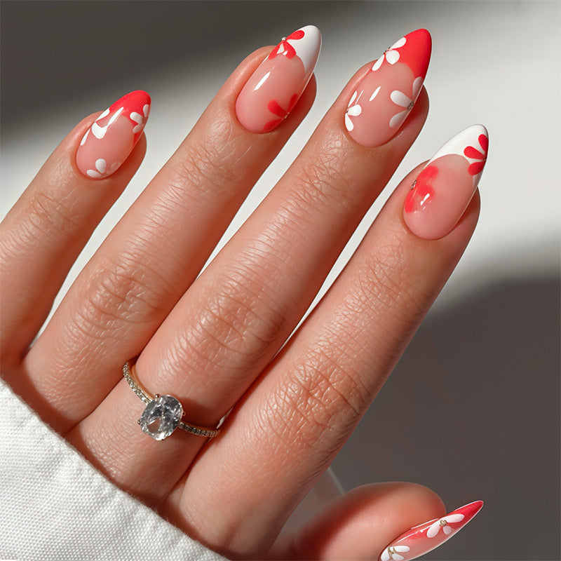 Blumenmuster Press-On Nail Set Brehn