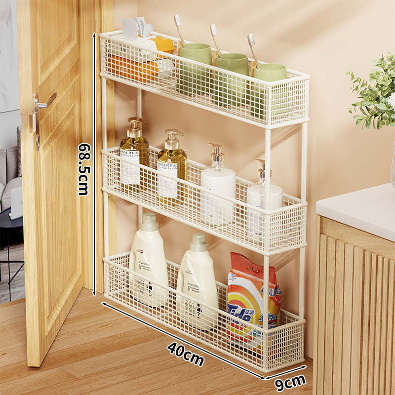 Slim Narrow Pull-Out Mesh Storage Organizer für Schrank und Türspalt