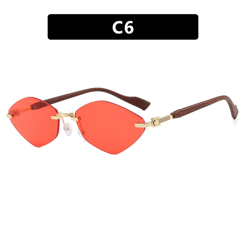 Damen geometrische Sonnenbrille mit luxuriösen Holzarmen und polarisierten Gläsern Brehn