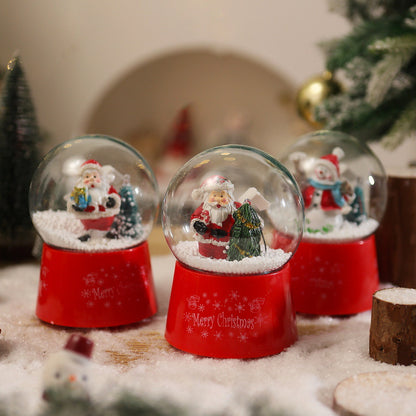 Schneekugel mit Weihnachtsmann und Tannenbaum Brehn