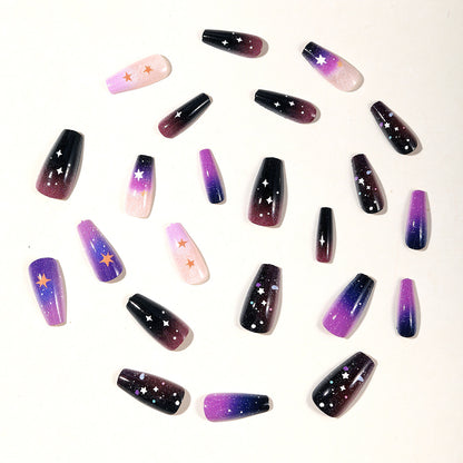 Galaxie-inspirierte 3D-Nagelkunst-Verlängerungen Brehn