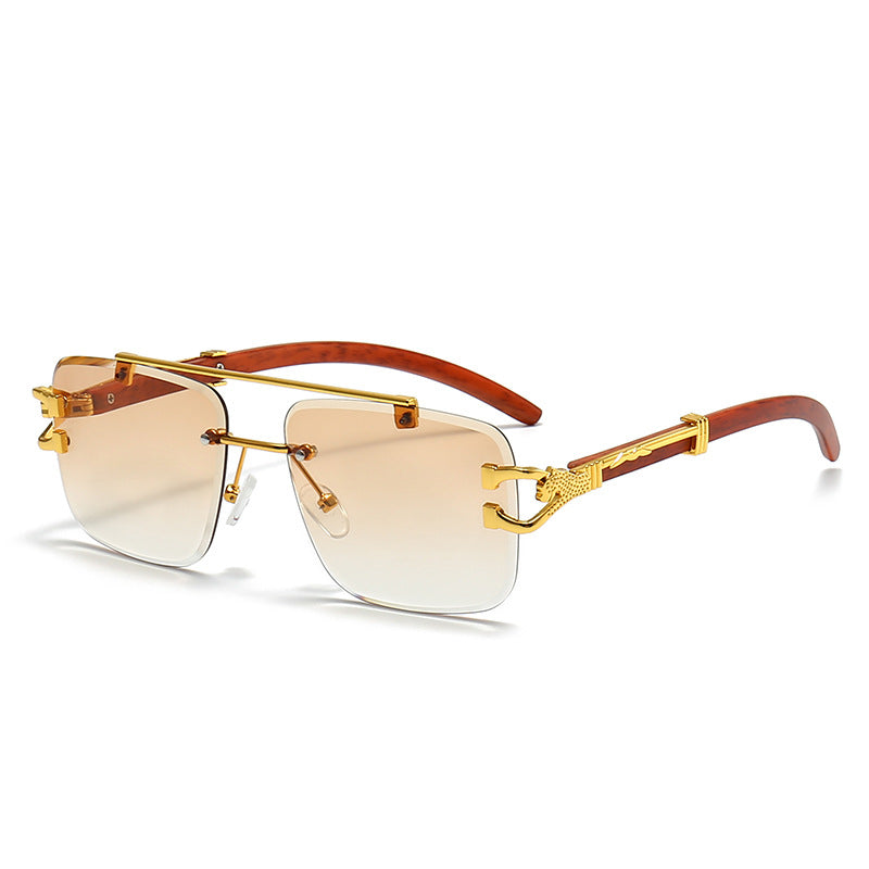 Damen modische Brille mit stilvollem Holzrahmen Brehn