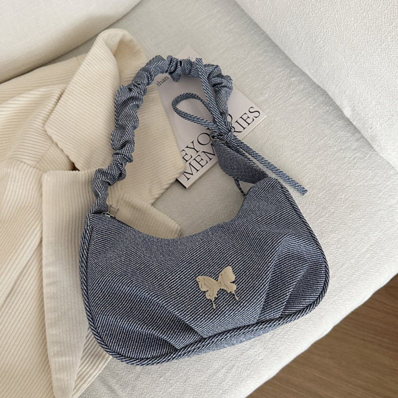 Elegante Textil Mini Schultertasche