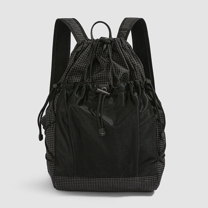 Vielseitiger Mesh-Panel Kordelzug Rucksack Brehn