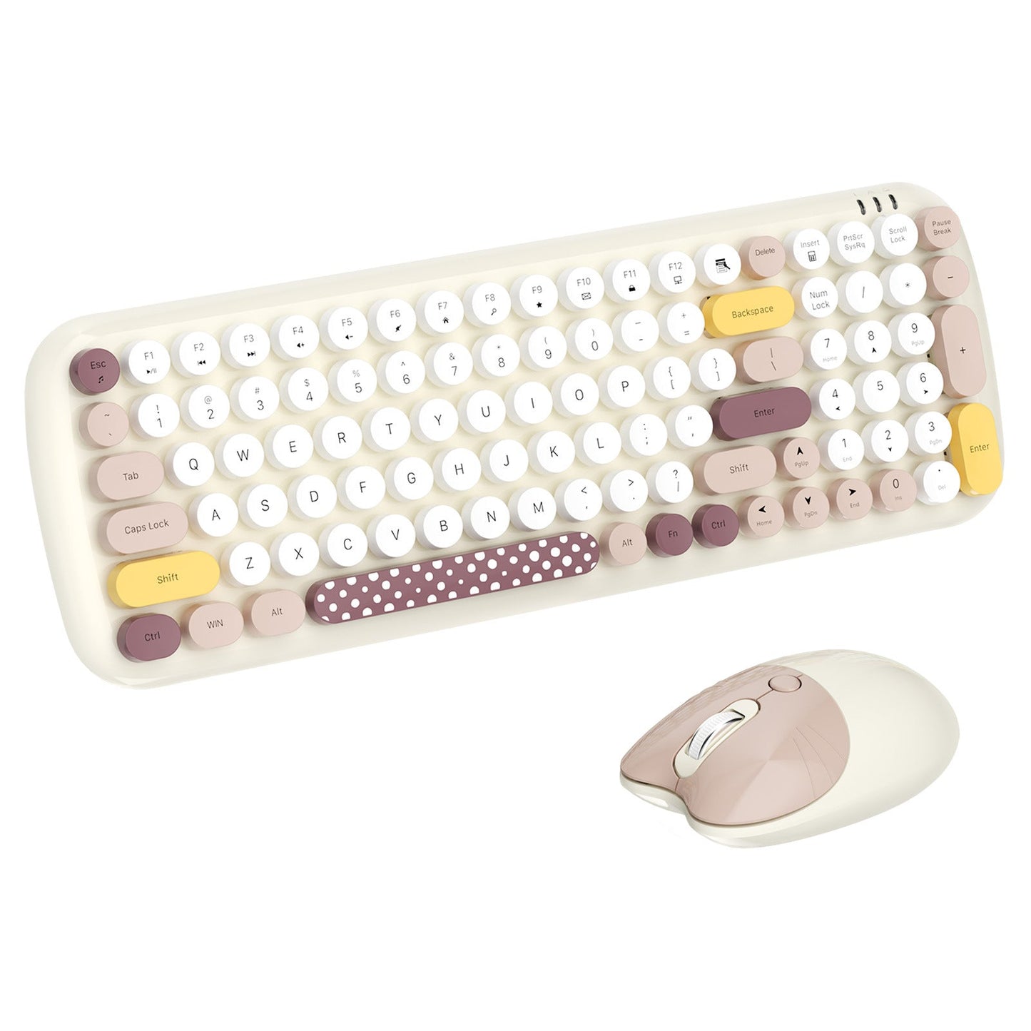 Retro-inspiriertes kabelloses Tastatur- und Mausset Brehn