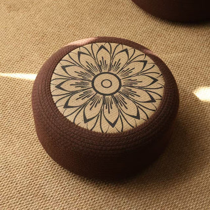 Dekorativer Sitzpuff mit Stilvollem Blumendesign Brehn