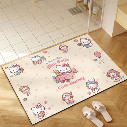 Cartoon-Themen rutschfester Badezimmerteppich
