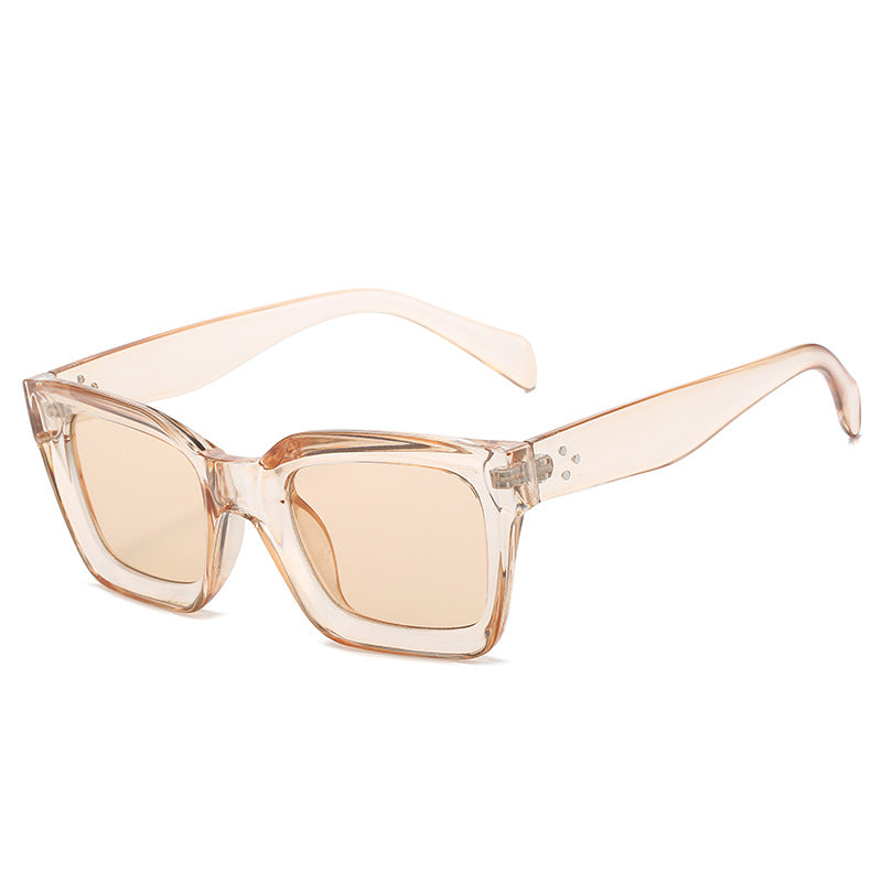 Damen modische quadratische Sonnenbrille mit elegantem, breitem Rahmen Brehn