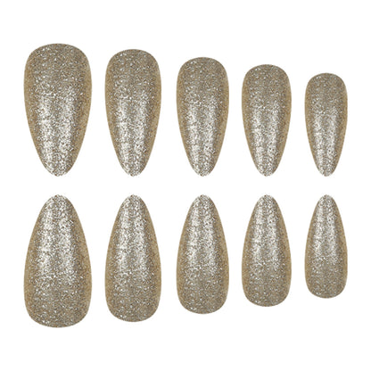 Elegante Glitzer-Stiletto-Press-On-Nägel Brehn