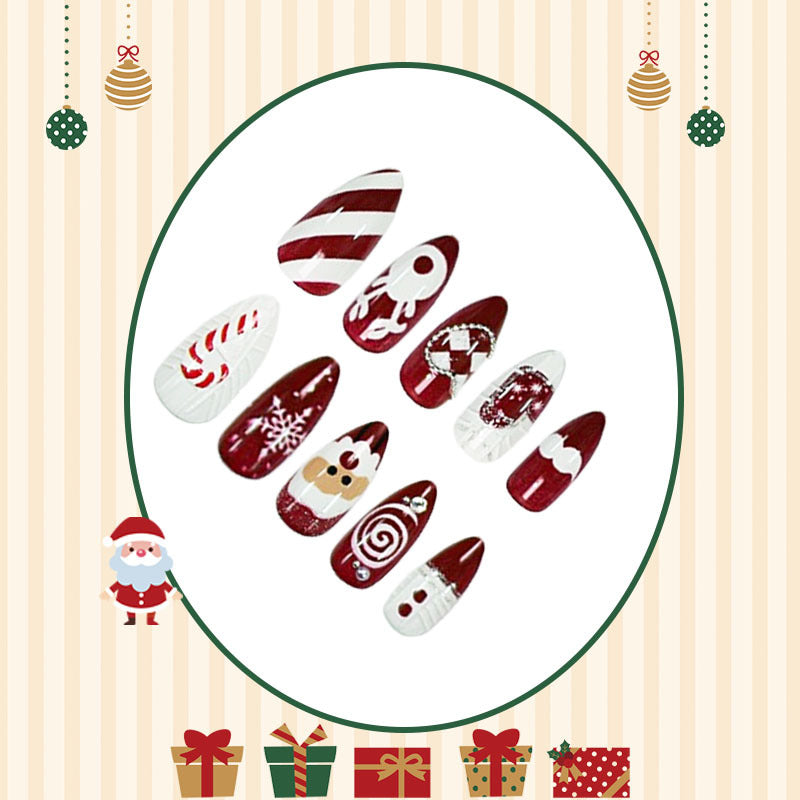 Weihnachtskünstliche Fingernägel Brehn