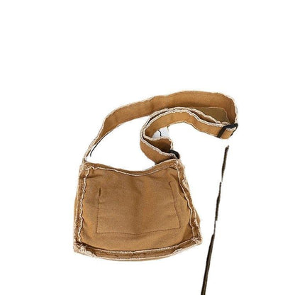 Lässige Fransen-Denim-Schultertasche