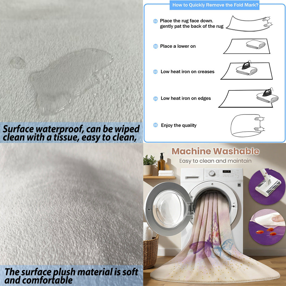 Dekorativer Schmetterlingsdruck Bereichsteppich