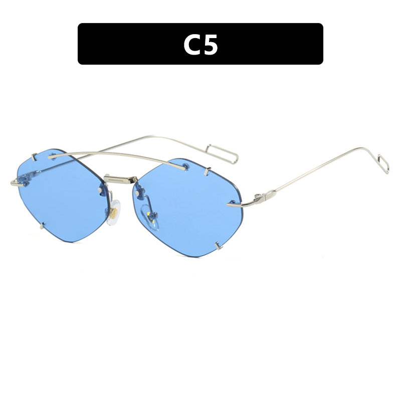 Damen geometrische Sonnenbrille mit ultraleichtem Metallrahmen Brehn