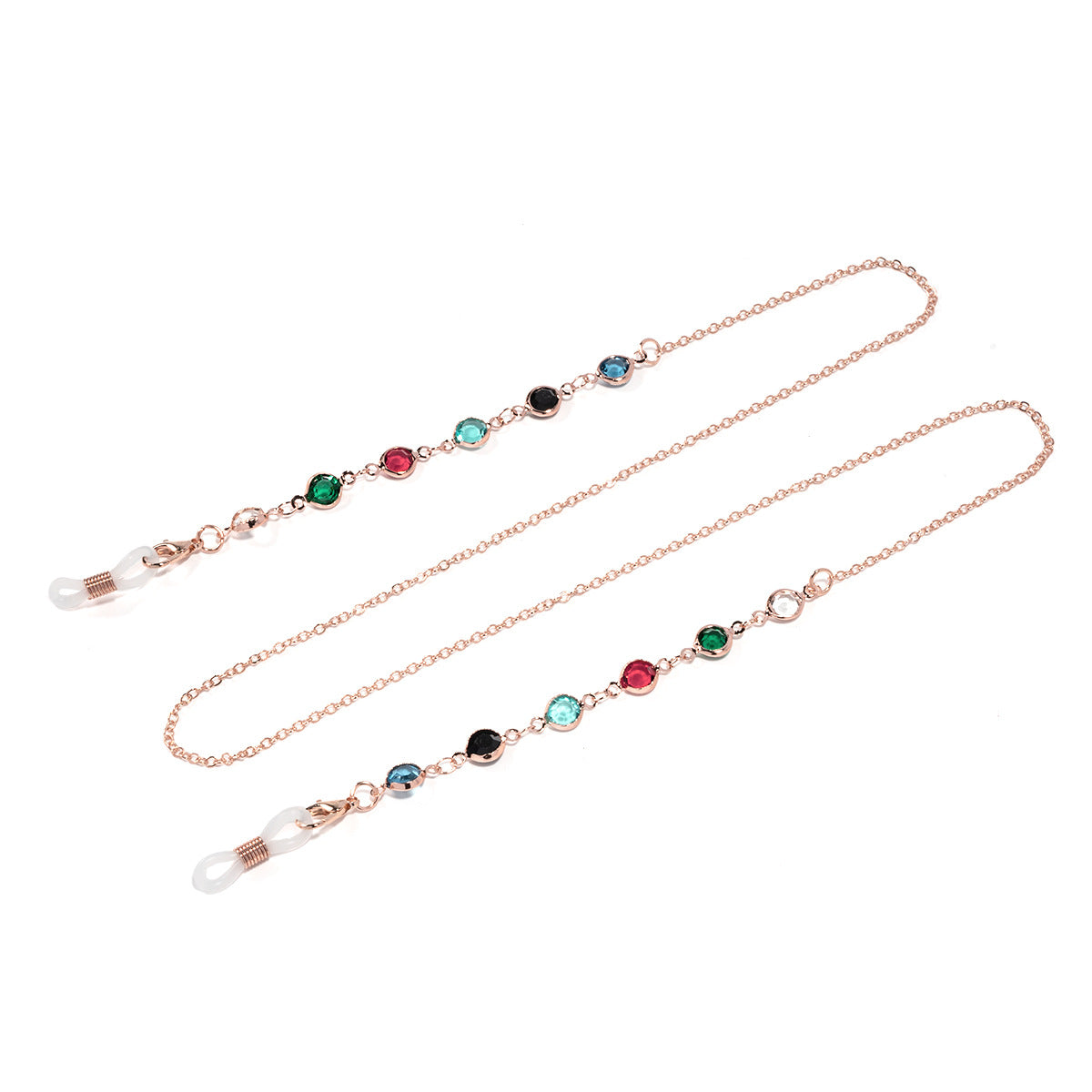 Elegante Edelstein-Brillen-Kette Brehn