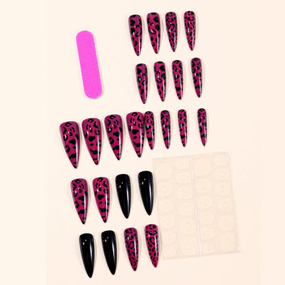 Fierce Leopard Print Stiletto Nagelerweiterungen Brehn