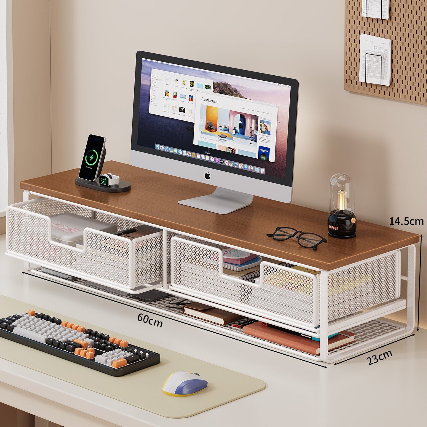 Multi-Funktions-Schreibtisch-Organizer mit Mesh-Speicherboxen Brehn