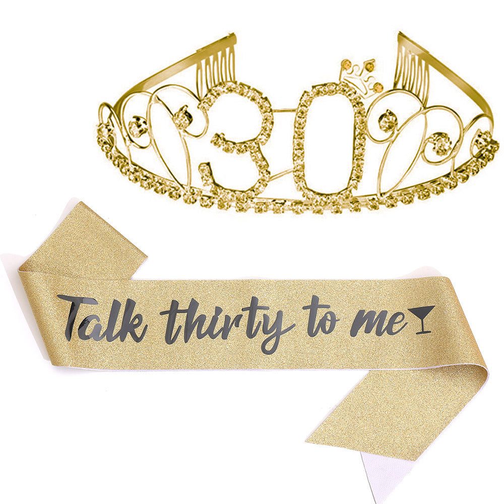 Damen Glitzernde Tiara mit festlichem "50 & Fabulous"-Design Brehn