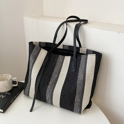 Gestreifte Woven Strand Tasche