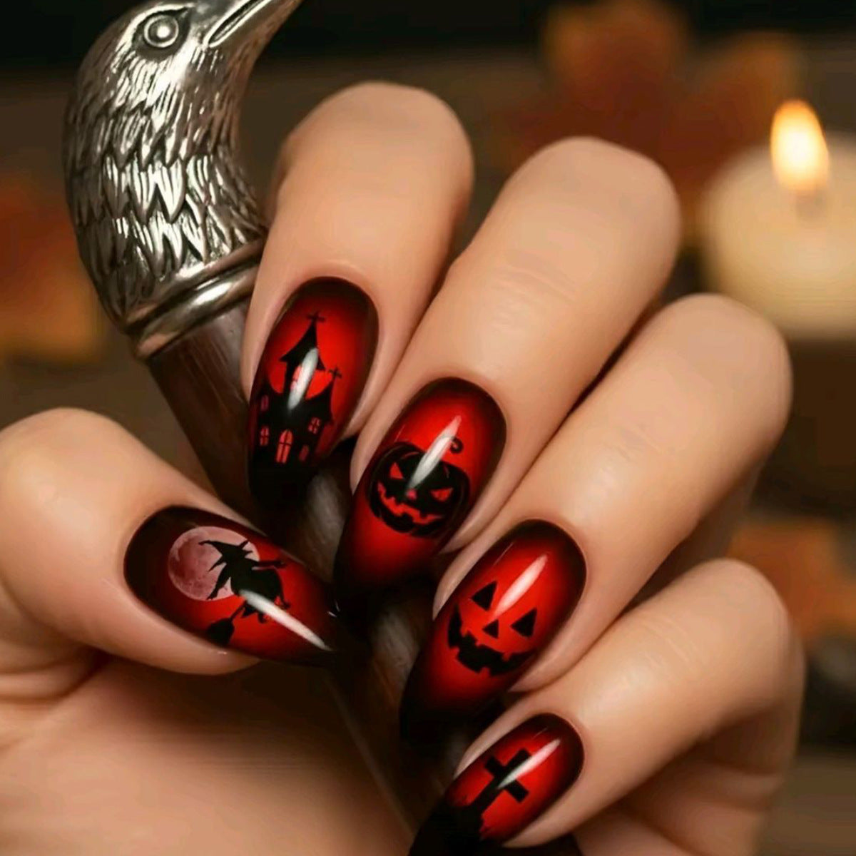 Halloween-Themen Gothic Nail Art Brehn