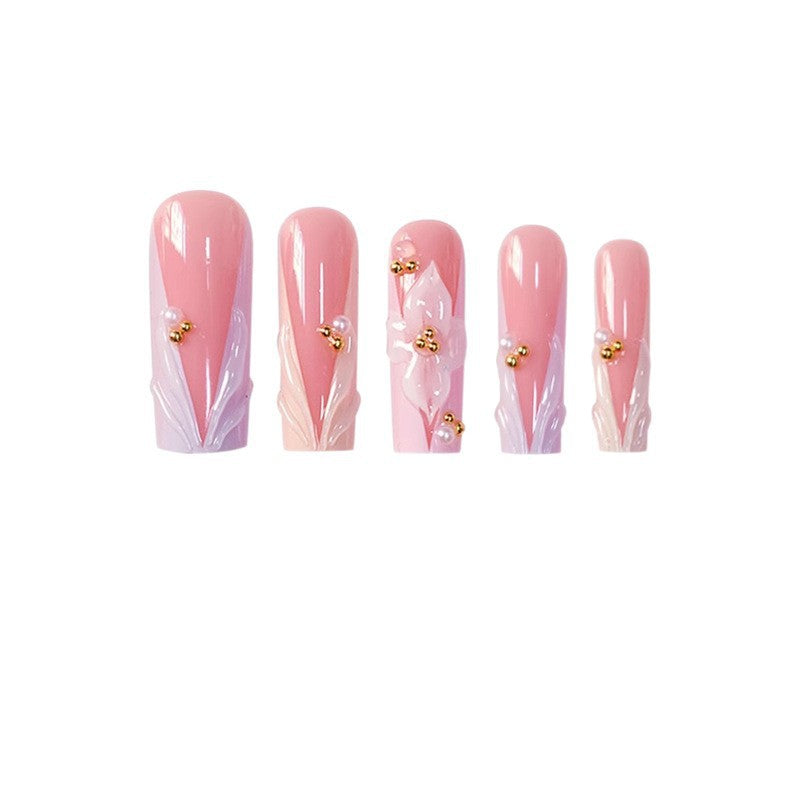 Florale Press-On Nagelverlängerungen Brehn