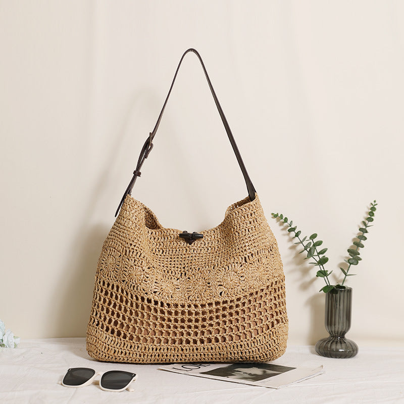 Handgeknüpfte Shopper-Tasche mit Modischem Netzdesign Brehn