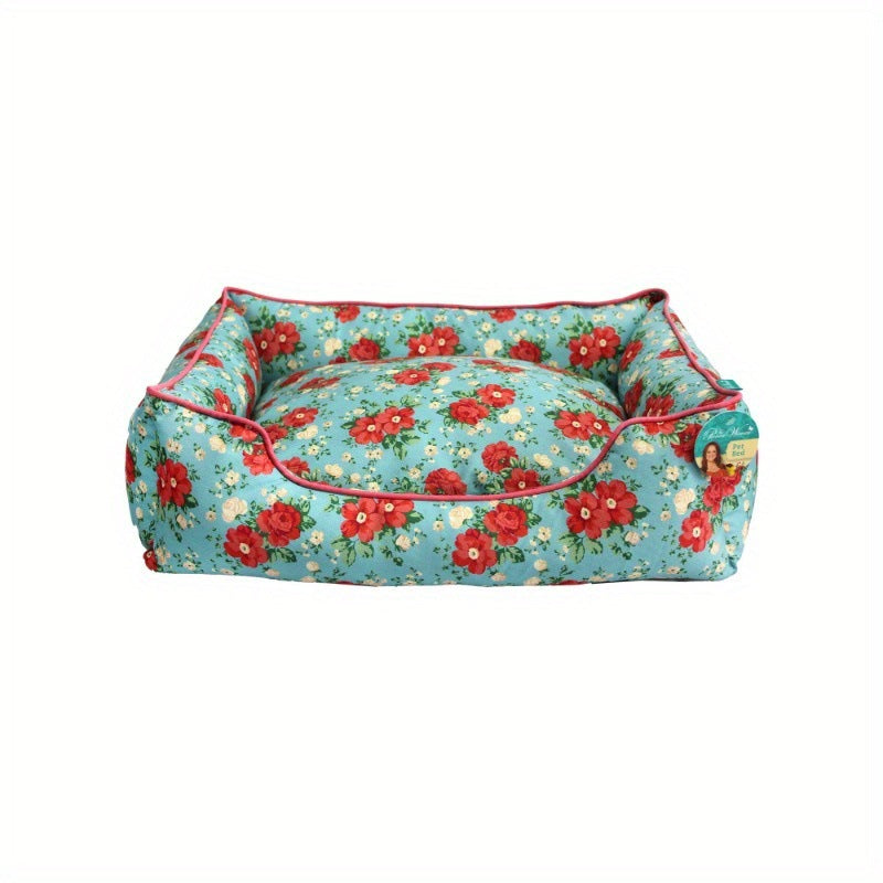 Blumenmuster Hundebett