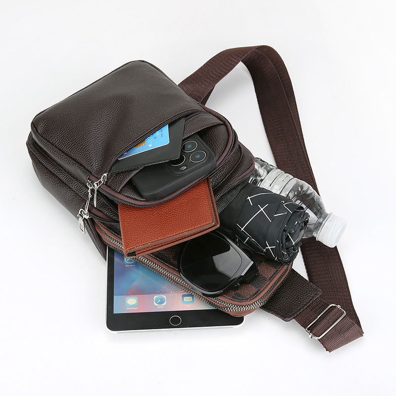 Premium Leder Sling Rucksack Brehn
