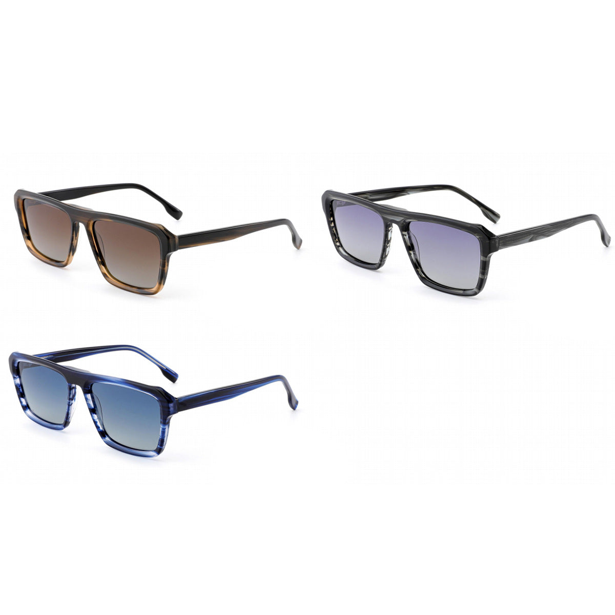 Damen modische Sonnenbrille mit modernem, breiten Rahmen und hochgradigem UV-Schutz Brehn