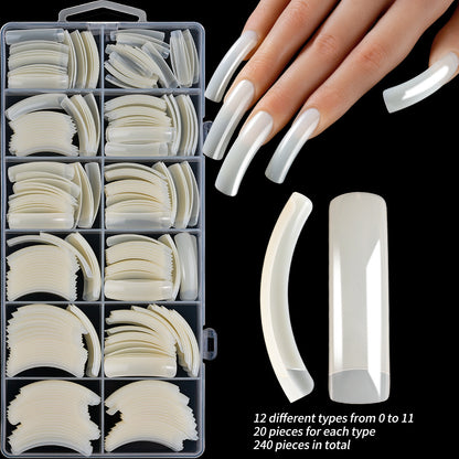 Premium Lange Stiletto Nagelspitze Set Brehn