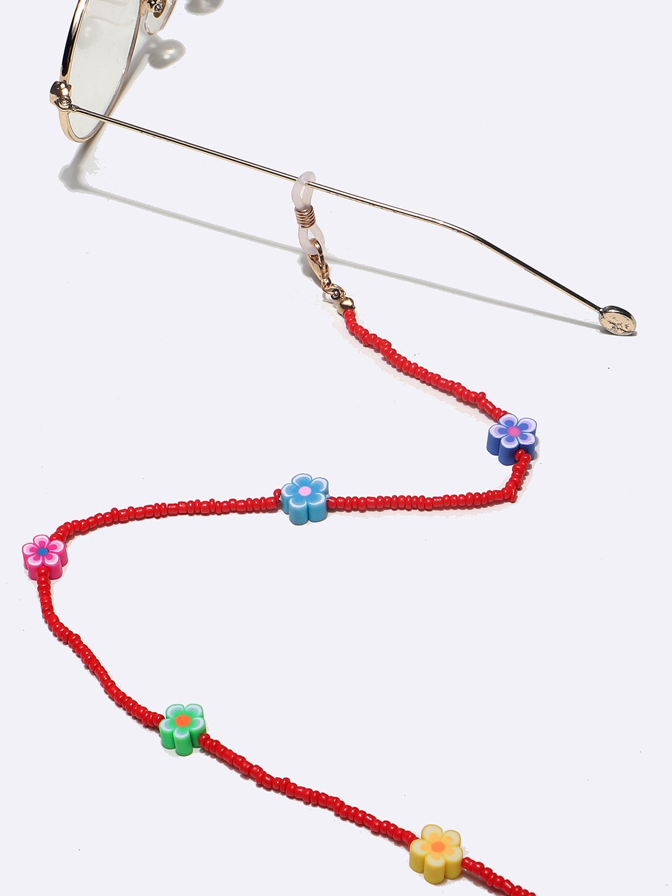 Bunte Blumige Perlen Brillen Kette Brehn