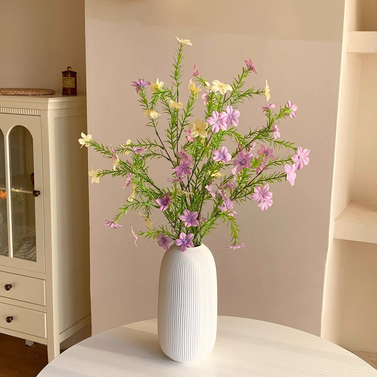 Elegante strukturierte Keram blumen vase