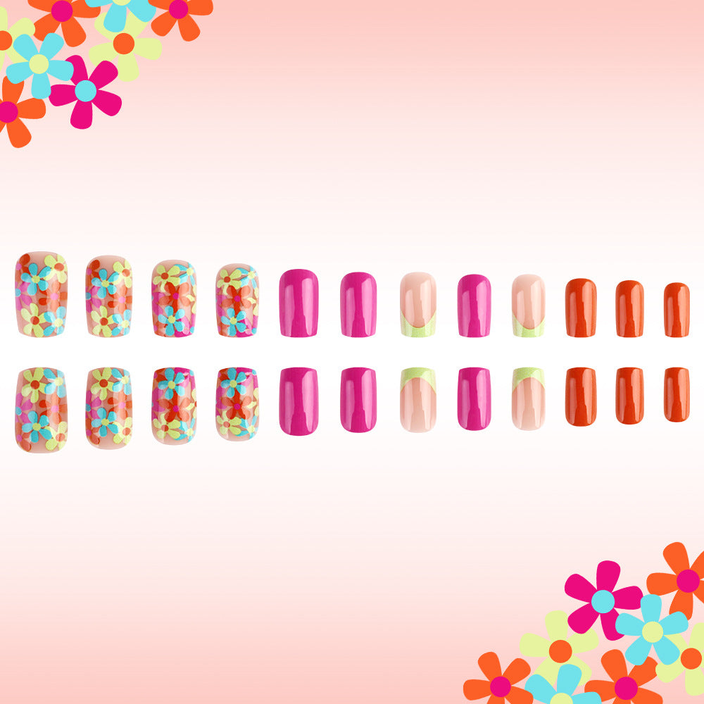 Spaß Floral Press-On Nagelkunst Brehn