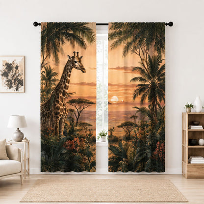 Künstlerische florale Schwanenprint-Fenstervorhänge