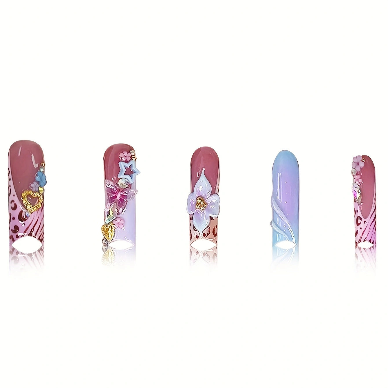 Dekorativer Press-On Nagelset Brehn