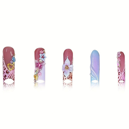 Dekorativer Press-On Nagelset Brehn