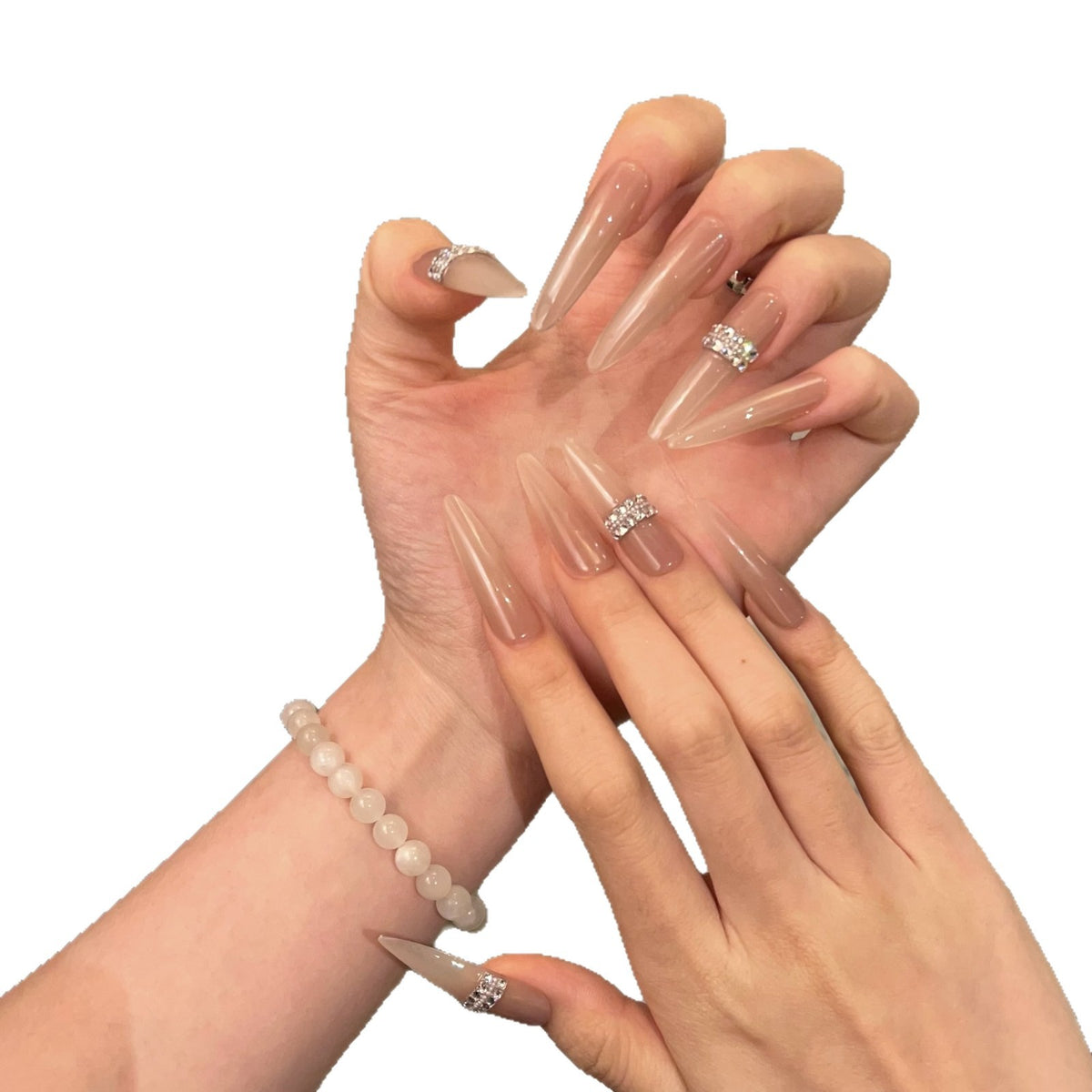 Stiletto Nagelkunst Tipps mit Strassakzenten Brehn