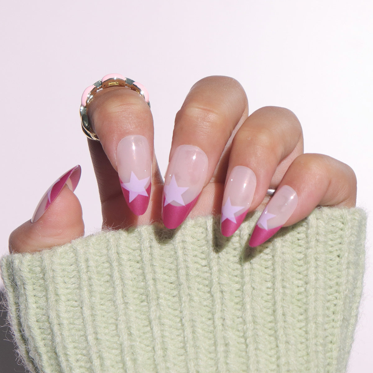 Star-Detail Stiletto Press-On Nails Brehn