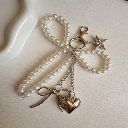 Elegante Perlen Charm Schlüsselanhänger Brehn
