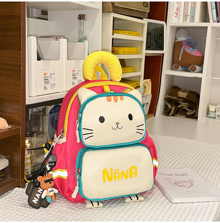 Niedliches Katzen-Thema Schulrucksack-Set