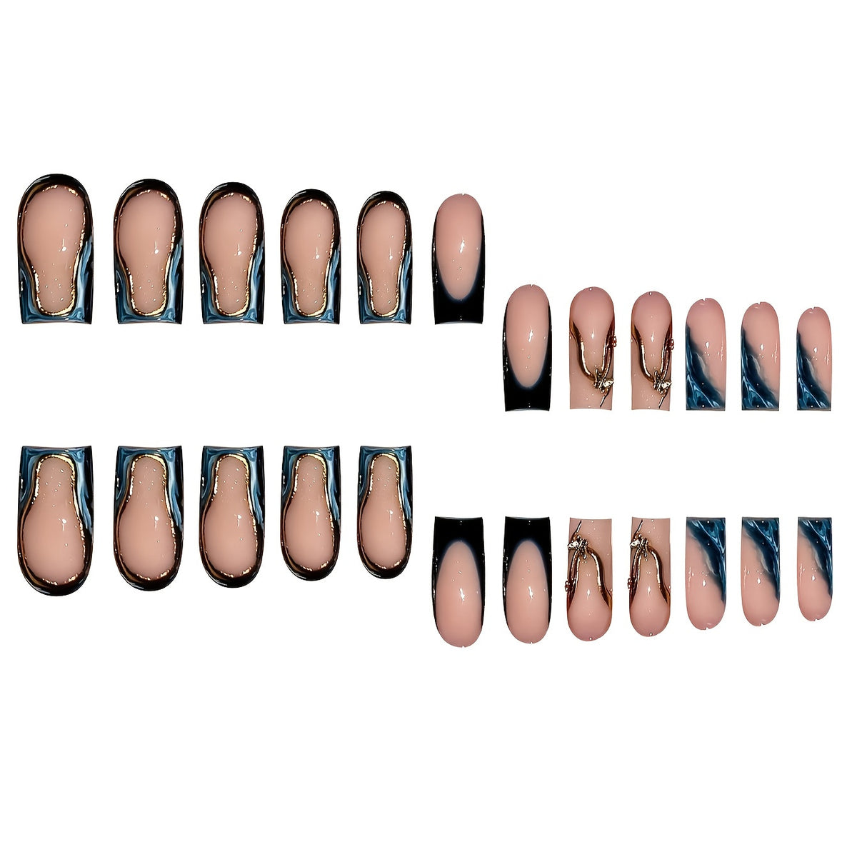 Elegante Skulptierte Nagelkunstverlängerungen Brehn